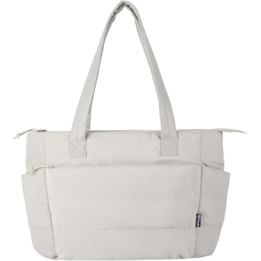 Logo trade corporate gift photo of: Puffer 15.6" GRS recycled laptop tote bag 18L