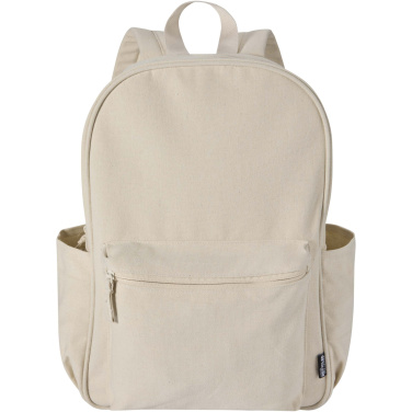 Logo trade advertising product photo of: Recanvas 15.6” GRS recycled city backpack 16L