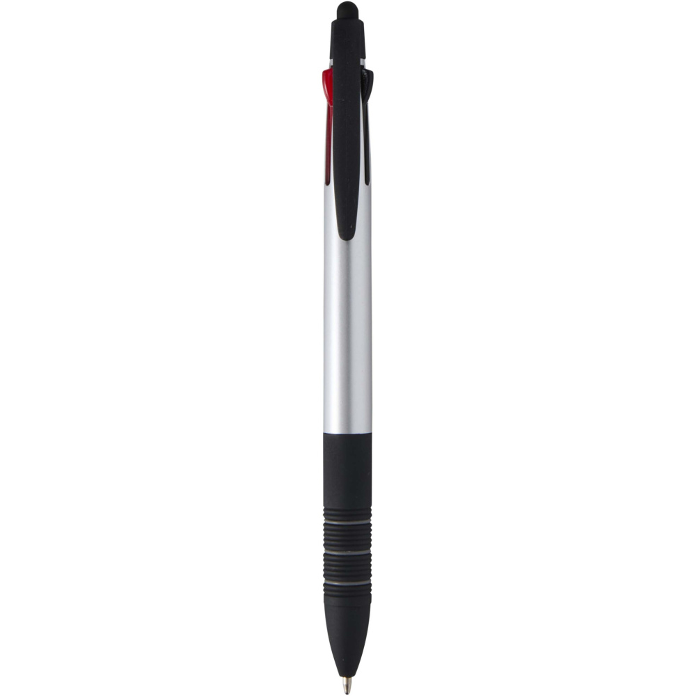 Logo trade promotional product photo of: Trine 3-ink RCS recycled ballpoint pen with stylus