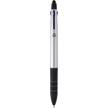 Logo trade promotional items image of: Trine 3-ink RCS recycled ballpoint pen with stylus