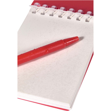 Logo trade advertising products picture of: Lig Mini recycled outdoor soft cover notebook and ballpoint pen set (black ink)