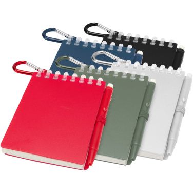 Logotrade advertising product image of: Lig Mini recycled outdoor soft cover notebook and ballpoint pen set (black ink)