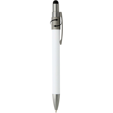 Logotrade promotional item picture of: Rill RCS recycled ballpoint pen with stylus and fidget spinner (black ink)