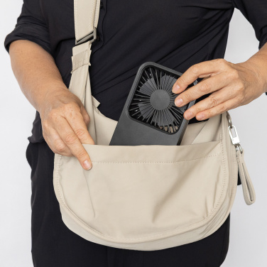 Logo trade corporate gift photo of: Aervina RCS recycled plastic re-chargeable desk fan