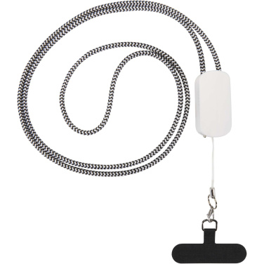 Logotrade promotional merchandise image of: Anser recycled plastic smartphone lanyard with 27W 5-in-1 built-in cable