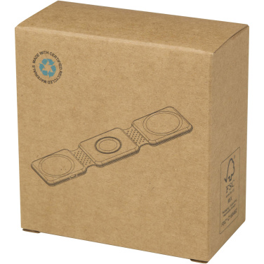 Logo trade promotional giveaway photo of: Armus 3-in-1 15W recycled plastic foldable wireless charger