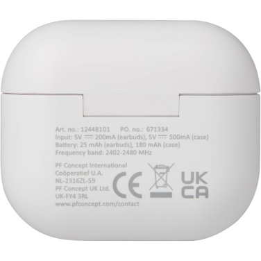 Logo trade advertising product photo of: Altais recycled plastic True Wireless Bluetooth® headset