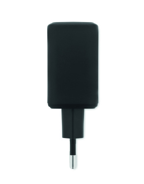 Logo trade promotional products image of: EU 2-pole wall adapter/charger