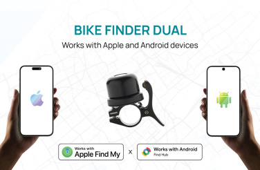 Logotrade promotional item picture of: Bike finder Dual RCS bike bell with worldwide locating