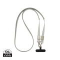 Nivo RCS recycled PET Crossbody lanyard, grey