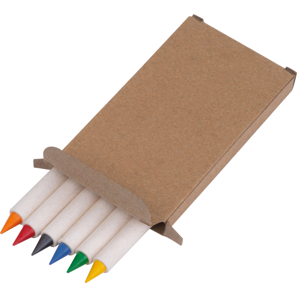 Logo trade promotional giveaway photo of: Infinity Set of Wax Crayons KINGSTON