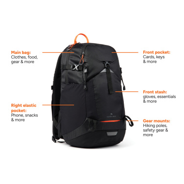 Logotrade promotional products photo of: Nordic Drift Trail RCS backpack 24L