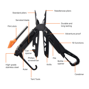 Logo trade promotional giveaways image of: Nordic Drift Adventure Multi-function Pliers