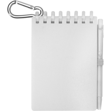 Logo trade advertising product photo of: Lig Mini recycled outdoor soft cover notebook and ballpoint pen set (black ink)