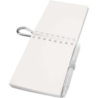 Logo trade advertising products image of: Lig Mini recycled outdoor soft cover notebook and ballpoint pen set (black ink)