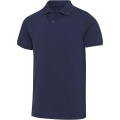 Beryl 220 g/m² short sleeve unisex OCS organic recycled polo, Navy