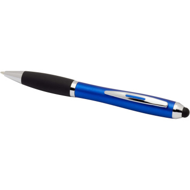 Logotrade business gift image of: Nash RCS recycled plastic stylus ballpoint pen (blue ink)