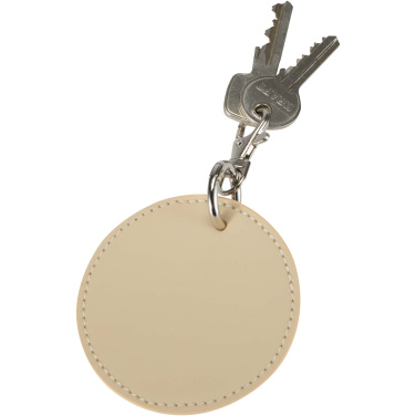Logotrade corporate gift image of: Resi Plus GRS recycled round charm keychain