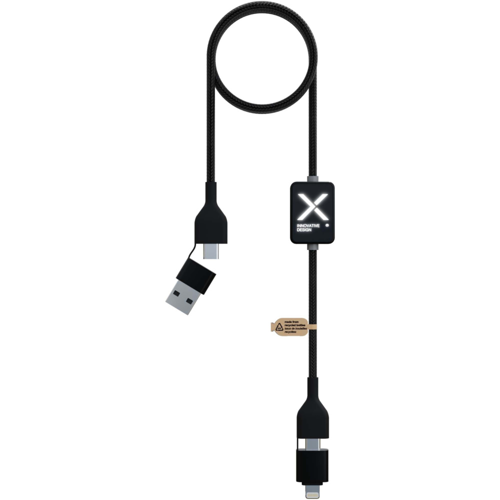 Logotrade promotional merchandise image of: SCX.design C32 60W switch charging cable with light-up logo