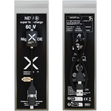 Logo trade promotional products image of: SCX.design C32 60W switch charging cable with light-up logo