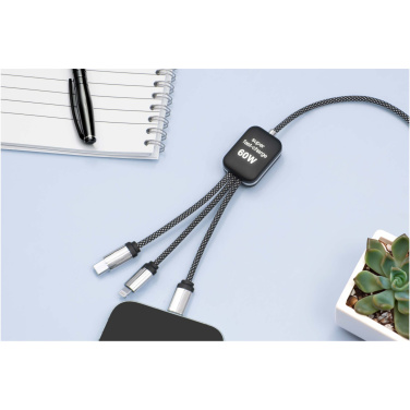 Logotrade promotional item image of: SCX.design C33 60W Type-C charging cable with dual light-up logo 