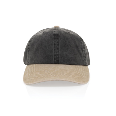 Logotrade advertising products photo of: BEAU AWARE™ Washed 6 panel 270gsm cotton twill two tone cap
