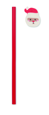 Logo trade business gifts image of: Christmas pencil with eraser