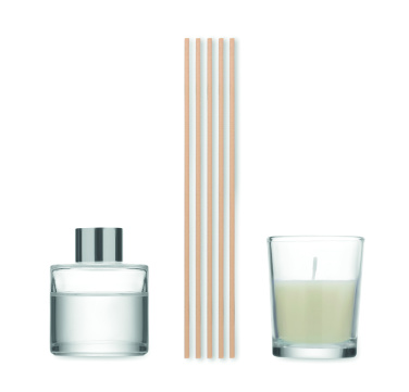 Logo trade promotional giveaways image of: Vanilla diffuser & candle set