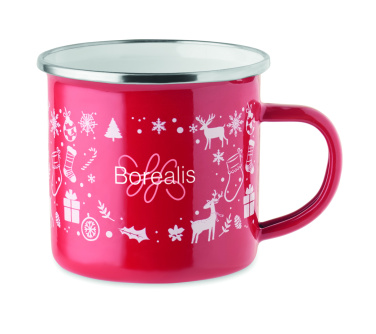 Logo trade promotional items image of: Christmas enamel mug 300ml