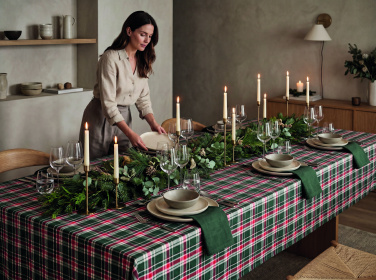 Logo trade business gift photo of: Chequer cotton tablecloth set