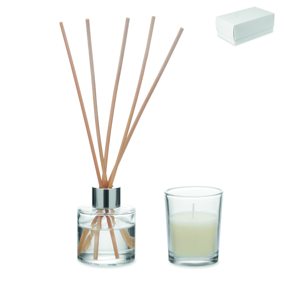 Logotrade promotional product picture of: Vanilla diffuser & candle set