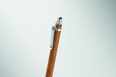 Logo trade business gifts image of: Acacia wood ball pen