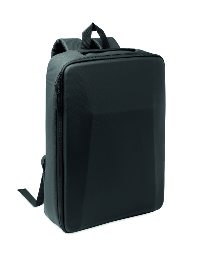 Logo trade business gift photo of: 15" hard shell RPET backpack