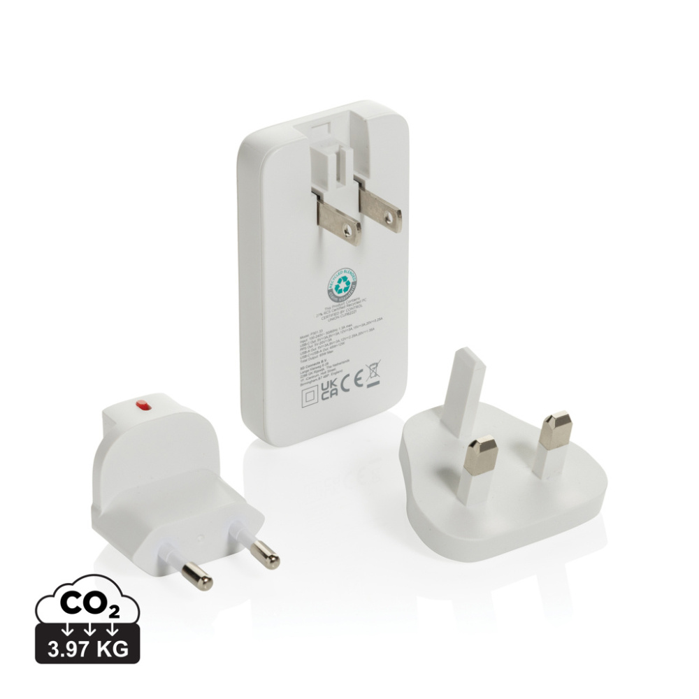 Logo trade promotional giveaways picture of: Fluxo RCS 65W flat GAN charger with universal connectors