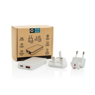 Logotrade corporate gift image of: Fluxo RCS 65W flat GAN charger with universal connectors