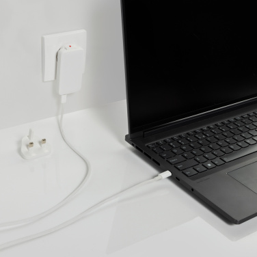 Logotrade promotional item picture of: Fluxo RCS 65W flat GAN charger with universal connectors