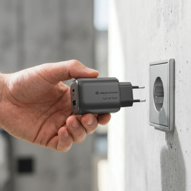 Logo trade promotional gifts picture of: Urban Vitamin Livermore RCS recycled 100W GAN charger