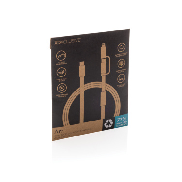 Logo trade promotional giveaways picture of: Arc RCS 60W 120 cm 2-in-1 fast charging cable