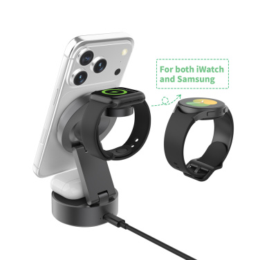 Logo trade advertising products image of: Quantum RCS 25W ultra-fast wireless 3-in-1 charger