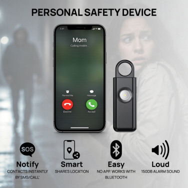 Logotrade promotional merchandise image of: Safio RCS re-chargeable emergency alarm with SOS function