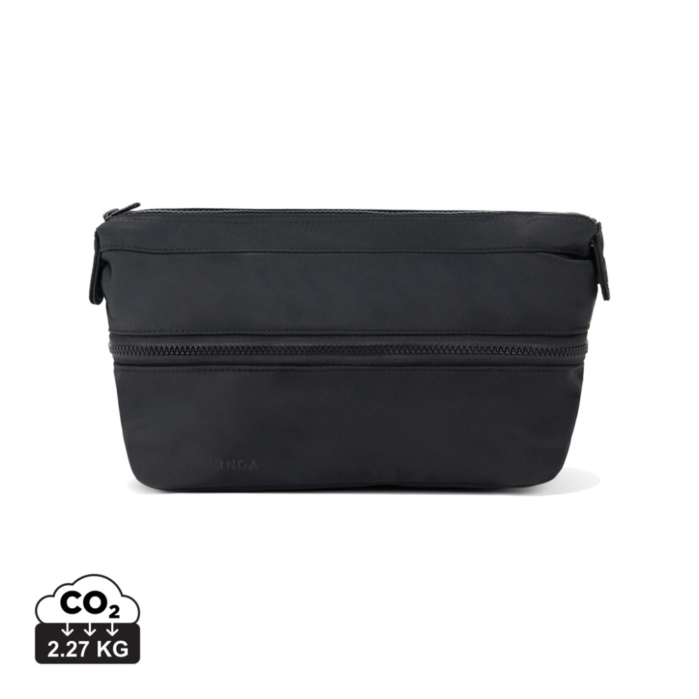 Logo trade promotional merchandise image of: VINGA Baltimore Neo RCS expandable toiletry bag