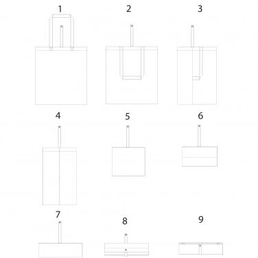 Logo trade firmakingi pilt: Nevada 100 g/m² puuvillane kokkupandav kandekott 7L