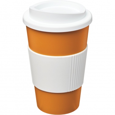 Logo trade reklaamtoote pilt: Americano® 350 ml silikoonist võruga kohvitops