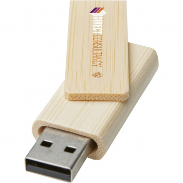 Logo trade reklaamtoote pilt: Pöörake 16 GB bambusest USB-mälupulka