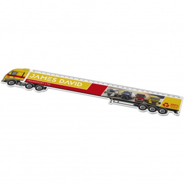 Logotrade reklaamtooted pilt: Tait 30cm veoautokujuline taaskasutatud plastikust joonlaud
