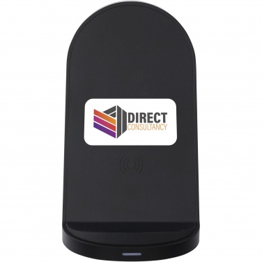 Logo trade reklaamkingi pilt: Loop 15W kahe mähisega RCS taaskasutatud plastist juhtmevaba laadimisalus