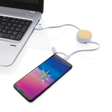 Logotrade firmakingituse foto: RCS taaskasutatud plastist Ontario 6-in-1 sissetõmmatav kaabel