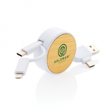 Logotrade firmakingituse foto: RCS taaskasutatud plastist Ontario 6-in-1 sissetõmmatav kaabel