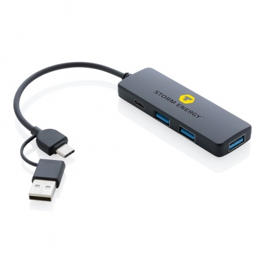 Logotrade firmakingid pilt: RCS taaskasutatud plastist kahe sisendiga USB-jaotur