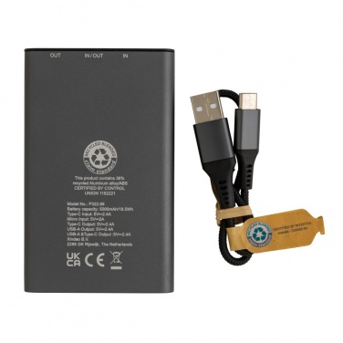 Logotrade reklaamkingid pilt: Terra RCS taaskasutatud alumiiniumist akupank 5000 mAh